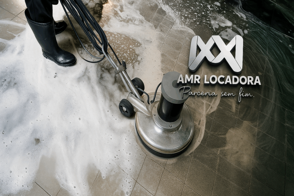 enceradeira profissional, aluguel de enceradeira, como usar enceradeira, disco para enceradeira, escova para enceradeira, manutenção de piso, limpeza pós-obra