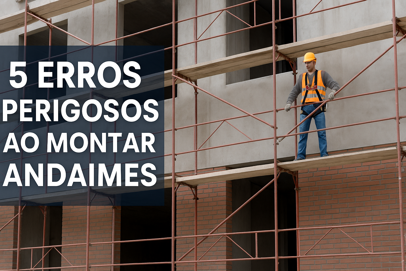 montagem de andaimes erros comuns em andaimes segurança na montagem de andaimes acidentes com andaimes locação de andaimes aluguel de andaimes SP normas para andaimes andaime fachadeiro andaime tubular andaime industrial uso correto de andaimes EPI para trabalho em altura NR18 andaimes escoramento de andaimes estabilidade de andaimes