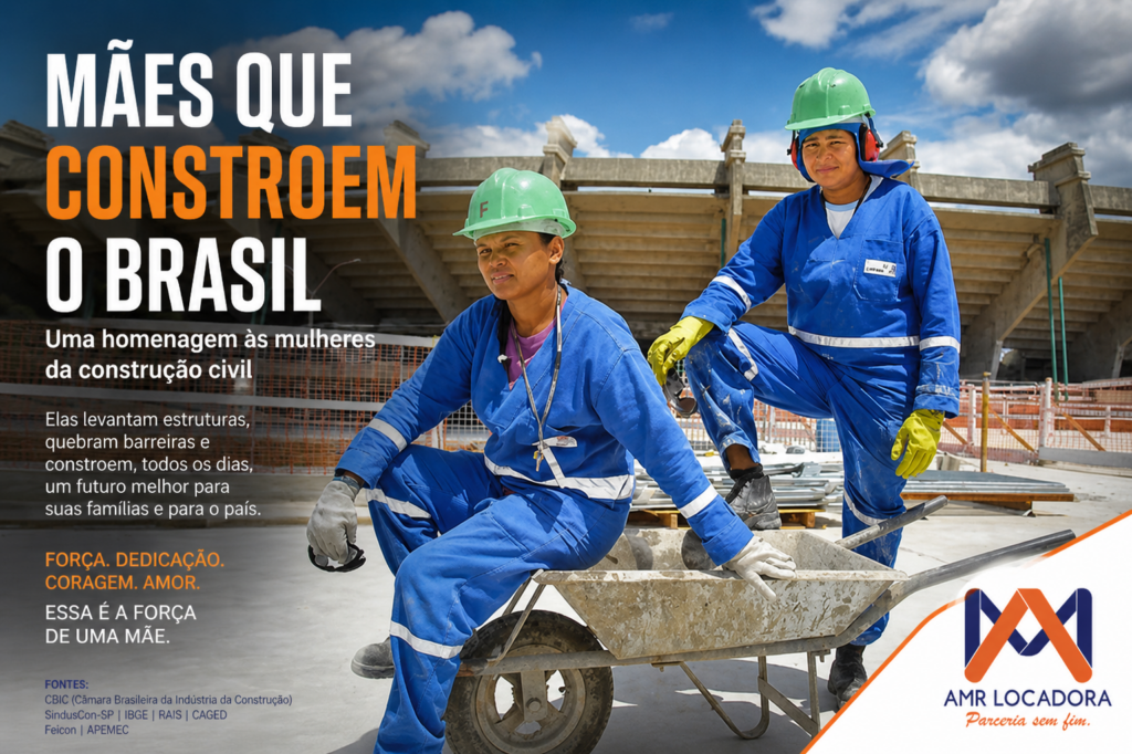 #DiaDasMães #MãesQueConstroem #MulherNaConstrução #ConstruindoSonhos #AMRLocadora #ForçaFeminina #ObraComPropósito #SomosTodosVendedores “Construindo por quem mais importa” “Mães que constroem sonhos” “Obra de mãe não para” “Construindo com propósito” “Por quem sempre construiu por você” “Mais que obra, é cuidado”Locação de equipamentos Economia Agilidade Segurança no trabalho Qualidade Confiança Parceria Solução Atendimento Referência FOCO NAS MULHERES NA OBRA Mulher na construção Mãe trabalhadora Mulher forte Protagonismo feminino Igualdade Representatividade Guerreira Determinação Liderança